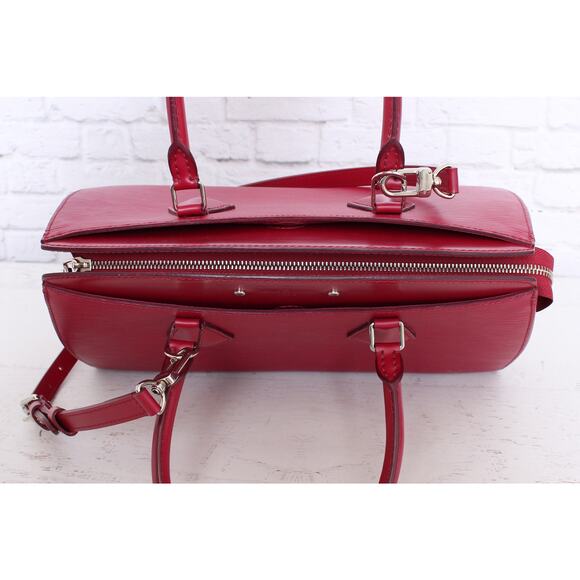 Louis Vuitton Soufflot MM Purple Epi Shoulder and Satchel Purse Leather A3628 - Picture 11 of 12